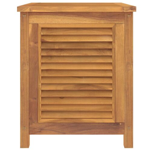 Garden Storage Box with Bag 60x50x58cm Solid Wood Teak - Image 6