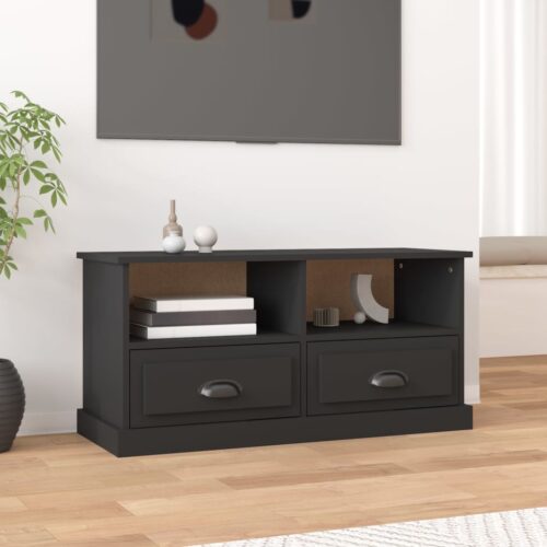 TV Cabinet Black 93x35.5x45cm Engineered Wood