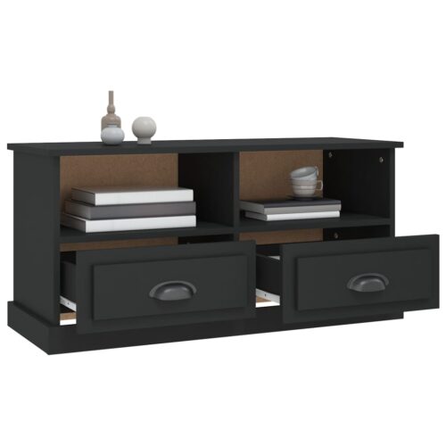 TV Cabinet Black 93x35.5x45cm Engineered Wood - Image 5
