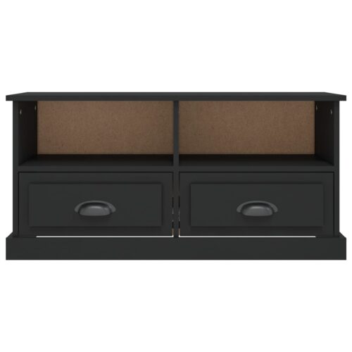 TV Cabinet Black 93x35.5x45cm Engineered Wood - Image 6