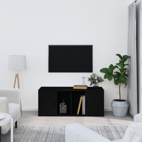 TV Cabinet Black 100x35x40cm Engineered Wood