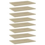 Bookshelf Boards 8pcs Sonoma Oak 60x40x1.5cm Engineered Wood