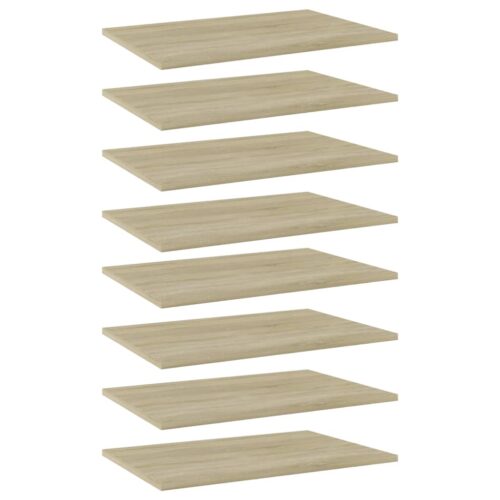 Bookshelf Boards 8pcs Sonoma Oak 60x40x1.5cm Engineered Wood