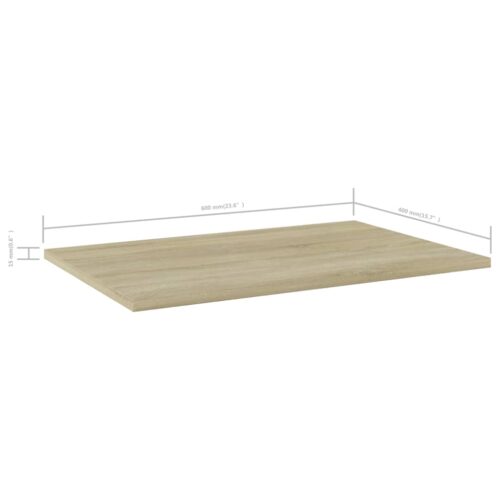 Bookshelf Boards 8pcs Sonoma Oak 60x40x1.5cm Engineered Wood - Image 5