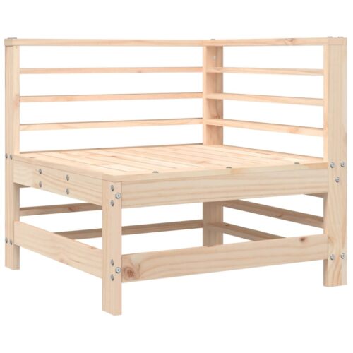 Corner Sofa with Cushions Solid Wood Pine - Image 6