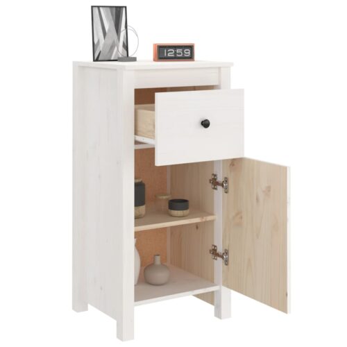 Sideboards 2pcs White 40x35x80cm Solid Wood Pine - Image 4