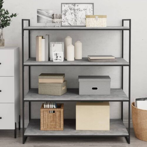 Bookshelf Boards 4pcs Concrete Grey 100x50x1.5cm Engineered Wood - Image 11