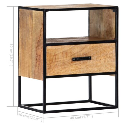 Nightstand 40x30x50cm Solid Mango Wood - Image 8