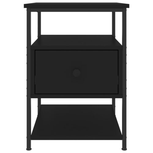 Bedside Cabinets 2pcs Black 40x42x56cm Engineered Wood - Image 7
