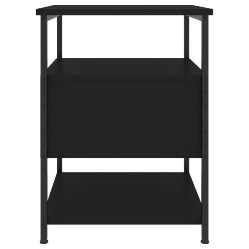 Bedside Cabinets 2pcs Black 40x42x56cm Engineered Wood - Image 8