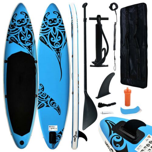 Inflatable Stand Up Paddleboard Set 320x76x15cm Blue - Image 12