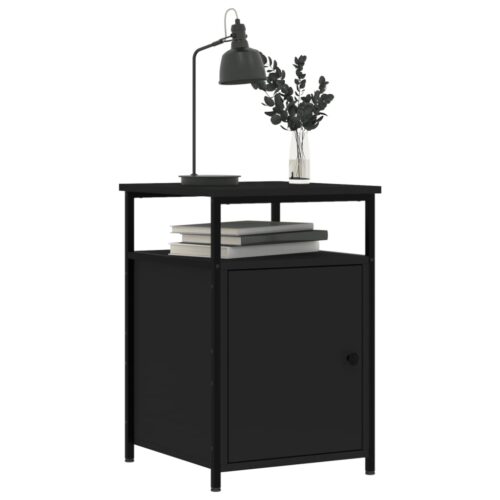Bedside Cabinets 2pcs Black 40x42x60cm Engineered Wood - Image 4