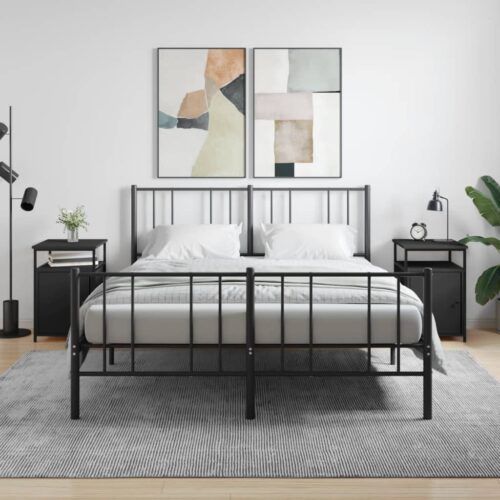 Bedside Cabinets 2pcs Black 40x42x60cm Engineered Wood - Image 12