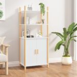 Highboard White 60x40x141cm Engineered Wood