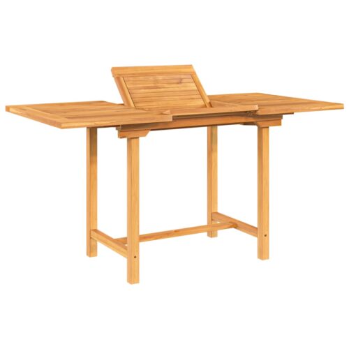 Extending Garden Table 110-160x80x75cm Solid Wood Teak - Image 3