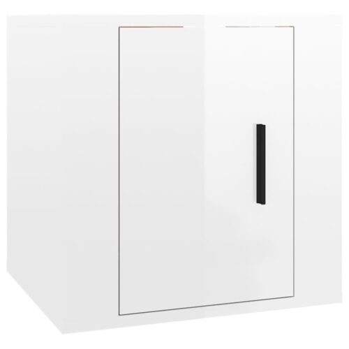2-Piece TV Cabinet Set High Gloss White Engineered Wood - Image 6