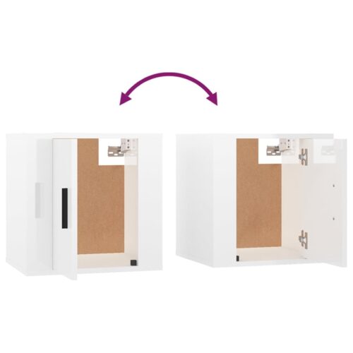 2-Piece TV Cabinet Set High Gloss White Engineered Wood - Image 7