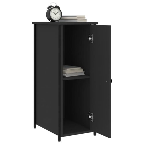 Bedside Cabinets 2pcs Black 32x42x80cm Engineered Wood - Image 4