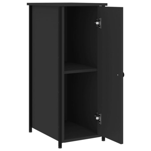 Bedside Cabinets 2pcs Black 32x42x80cm Engineered Wood - Image 7