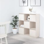 Highboard White 110.5x35x117cm Solid Wood Pine