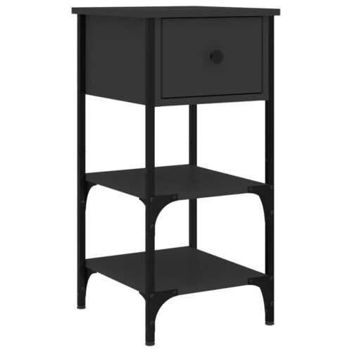 Bedside Cabinets 2pcs Black 34x36x70cm Engineered Wood - Image 3