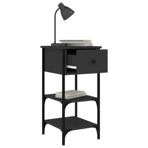 Bedside Cabinets 2pcs Black 34x36x70cm Engineered Wood - Image 5