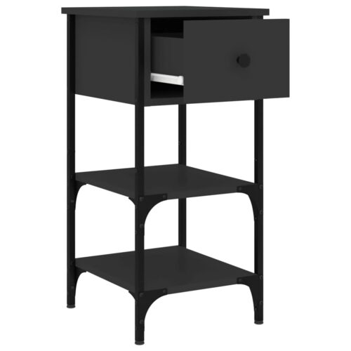 Bedside Cabinets 2pcs Black 34x36x70cm Engineered Wood - Image 6