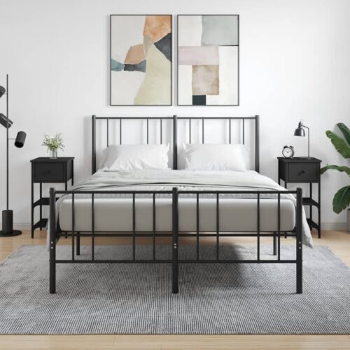 Bedside Cabinets 2pcs Black 34x36x70cm Engineered Wood - Image 12