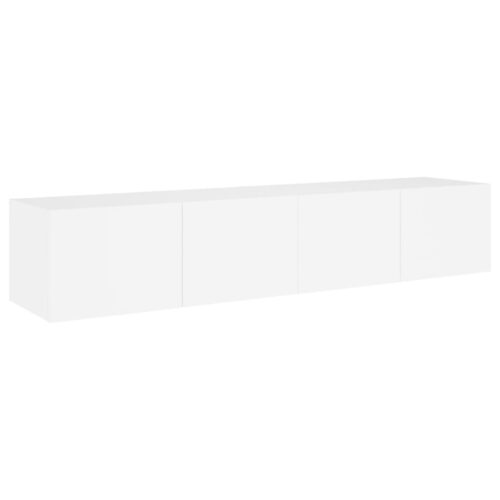TV Wall Cabinets with LED 2pcs White 80x35x31cm - Image 7