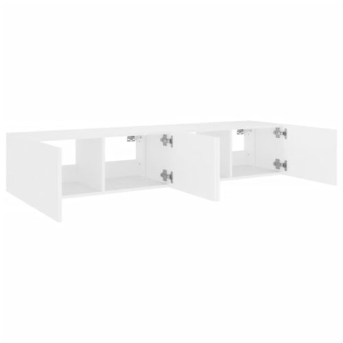 TV Wall Cabinets with LED 2pcs White 80x35x31cm - Image 8