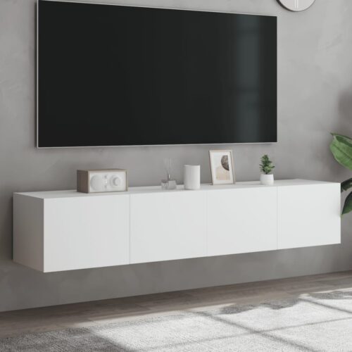 TV Wall Cabinets with LED 2pcs White 80x35x31cm - Image 12