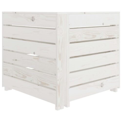 Garden Pallet Corner Sofa White Wood - Image 3