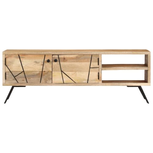 TV Cabinet 110x30x40cm Solid Mango Wood - Image 2