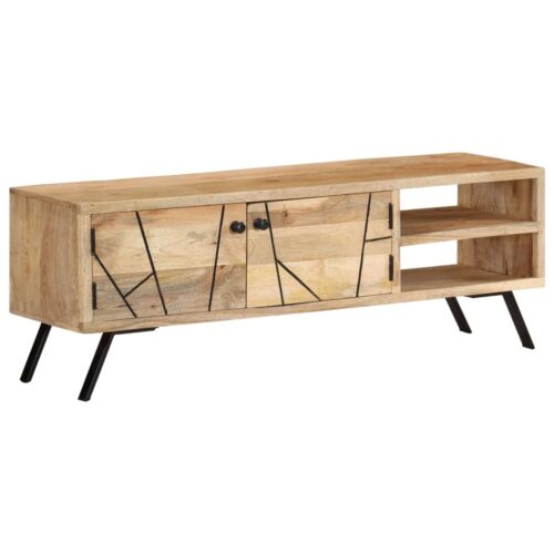 TV Cabinet 110x30x40cm Solid Mango Wood - Image 10