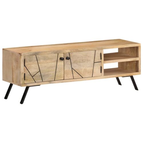 TV Cabinet 110x30x40cm Solid Mango Wood - Image 11