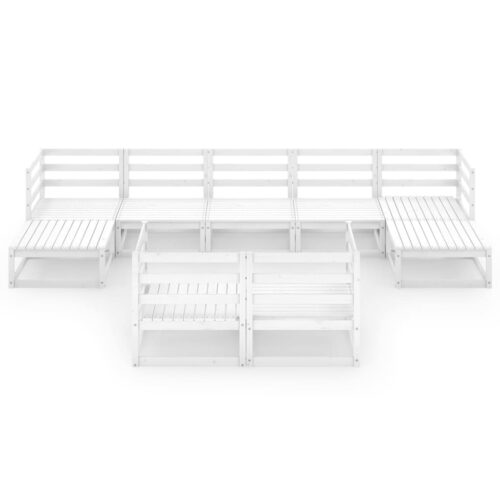 9-Piece Garden Lounge Set Pine Wood Outdoor Patio Furniture - Image 3