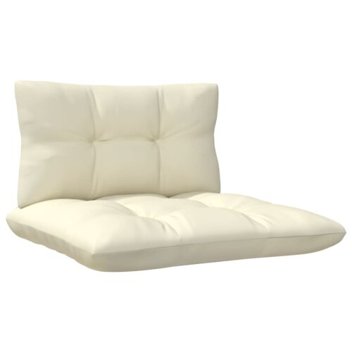 9-Piece Garden Lounge Set with Cream Cushions Pine Wood Outdoor Patio Furniture - Image 5