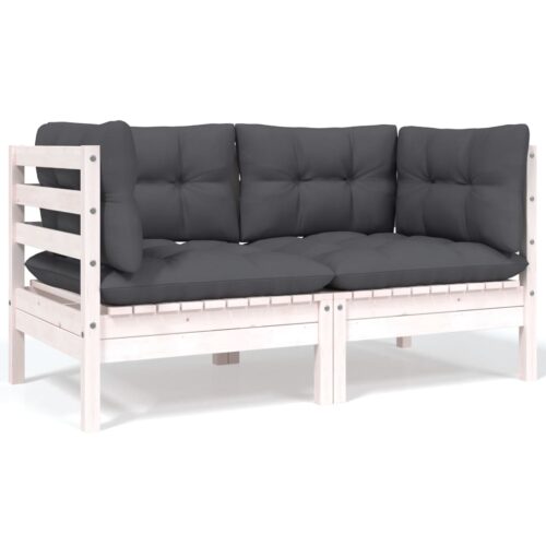 8-Piece Garden Lounge Set with Cushions Pine Wood Outdoor Patio Furniture - Image 4