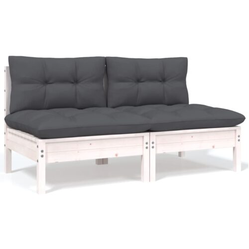 8-Piece Garden Lounge Set with Cushions Pine Wood Outdoor Patio Furniture - Image 5