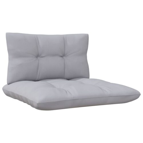 8-Piece Garden Lounge Set with Grey Cushions Pine Wood Outdoor Patio Furniture - Image 5