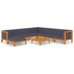 9-Piece Garden Lounge Set with Cushions Acacia Wood Timber Outdoor Patio Furniture