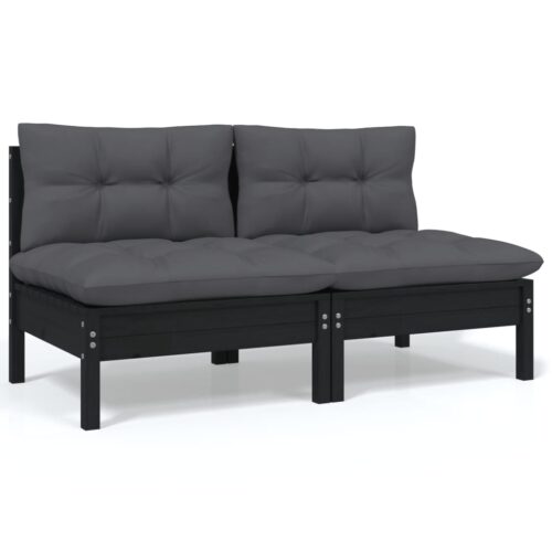 9-Piece Garden Lounge Set with Cushions Pine Wood Outdoor Patio Furniture - Image 4