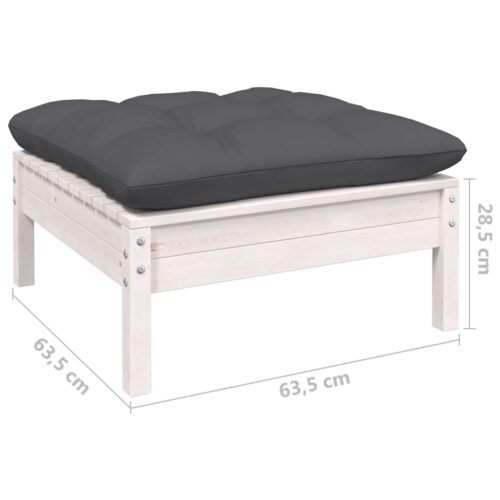 9-Piece Garden Lounge Set with Cushions Pine Wood Outdoor Patio Furniture - Image 9