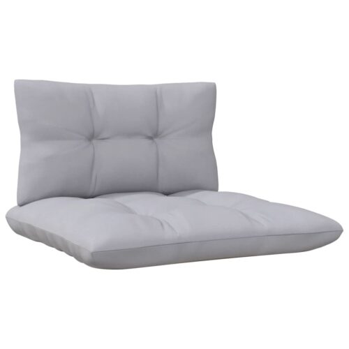 9-Piece Garden Lounge Set with Grey Cushions Pine Wood Outdoor Patio Furniture - Image 5
