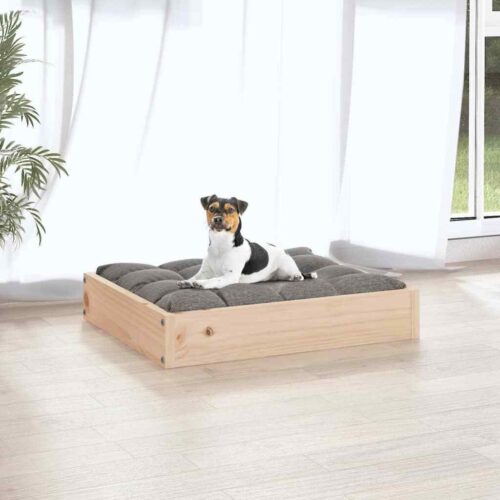 Dog Bed 51.5x44x9cm Solid Pine Wood - Image 9