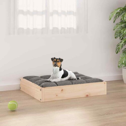 Dog Bed 51.5x44x9cm Solid Pine Wood - Image 8