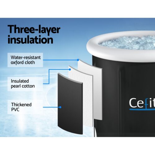 Weisshorn Portable Ice Bath Tub 70X80CM Inflatable Folding Bathtub Spa Massage - Image 4
