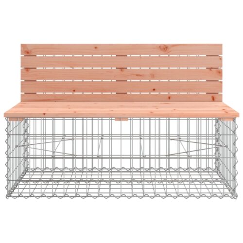 Gabion Design Garden Bench Outdoor Patio Park Wooden Seat Chair Steel Solid Wood - Image 6