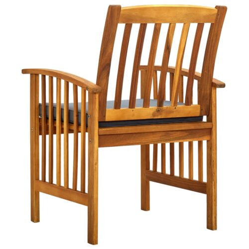 Garden Dining Chairs 4pcs with Cushions Solid Wood Acacia - Image 6