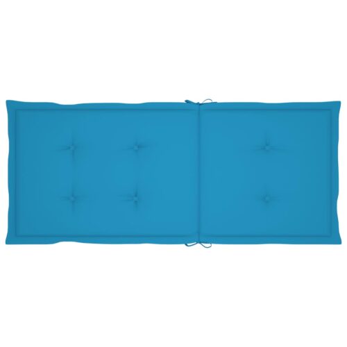 Garden Chairs 4pcs with Blue Cushions Solid Teak Wood - Image 8